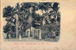 T.P.  NO CIRCULADA  , SANTA LUCIA , ENTRANCE GATE , CHESTERFIELD HOUSE - St. Lucia