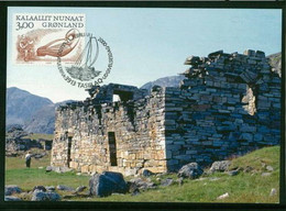 Greenland 2000 Old House Maximum Card 1V ** - Lettres & Documents