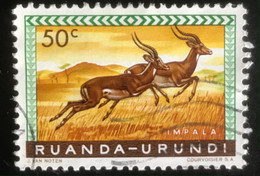 Ruanda-Urundi - L1/11 - (°)used - 1959 - Michel 164A - Beschermde Dieren - Usati