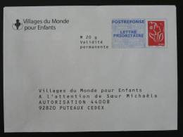 PAP Réponse Marianne De Lamouche Villages Du Monde Pour Enfants - Verso 07P647 - N° Intérieur LC D/16 E 1107 - PAP: Antwort/Lamouche