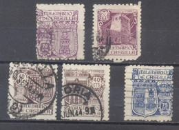 España,1944, Milenario De Castilla, Usado, Edifil ,974,976,978,981,977 - Andere & Zonder Classificatie