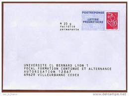PAP Réponse Univ. Lyon 1 Neuf - Tirage 8000 Ex - 07R252 - LC D/16 B 0507 - Listos Para Enviar: Respuesta/Lamouche