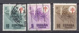 España,1950, Usado, Edifil ,1084,1085, 1086 - Autres & Non Classés