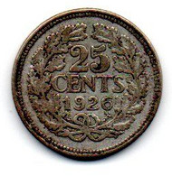 Pays Bas -  25 Cents 1926 TB - 25 Centavos