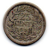 Pays Bas -  25 Cents 1912 TB - 25 Centavos