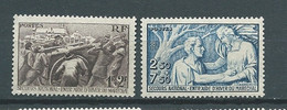 France Yvert N° 497,498  * 2 Valeurs Neuves Avec  Trace De Charnière  - Pal5204 - Nuevos