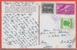 CUBA CARTE DE 1954 DE LA HAVANE POUR NANCY FRANCE - Storia Postale