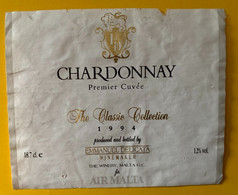 18494 - Malte Chardonnay 1994 Pour Air Malta - Aviones