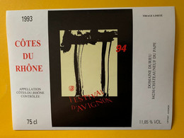 18502 - Festival D'Avignon 1994  Côtes Du Rhône 1993 - Kunst