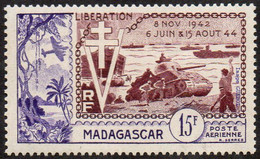 Détail De La Série - Anniversaire De La Libération ** Madgascar N° PA 74 - 1954 10e Anniversaire De La Libération