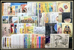 INDIA 2018 COMMEMORATIVE COMPLETE YEAR PACK. 117 DIFF STAMPS + 23 DIFF MINIATURE SHEETS . MNH - Full Years