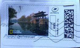 Timbre En Ligne National Geographic "Pont En Chine" (Lettre Verte) - France - Printable Stamps (Montimbrenligne)