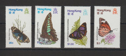 Hong Kong 1979 Papillons 347-350 4 Val ** MNH - Unused Stamps
