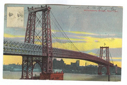 H291 - ETATS UNIS- New York - Williamsburg Bridge - Circulée 1909 - Ponts & Tunnels