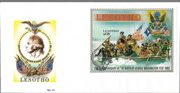 LESOTHO 1982 FDC GEORGES WASHINGTON YVERT N°B15 - George Washington