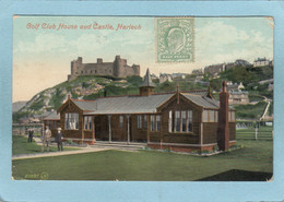 HARLECH  -  GOLF  CLUB  HOUSE  AND  CASTLE   -  1911  - - Merionethshire