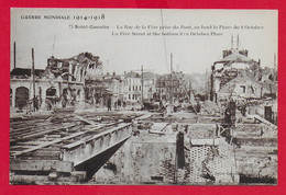 CARTOLINA NV FRANCIA - GUERRE MONDIALE 1914 1918 - Saint Quentin - Rue De La Fere Prise Du Pont - 9 X 14 - Saint Quentin