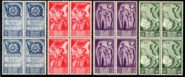 109.POLAND,1946 POLISH CORPS IN ITALY,HIGH VALUES,MNH BLOCKS OF 4 - Autres & Non Classés