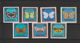 Mongolie 1986 Papillons 1428-1434 7 Val ** MNH - Mongolie