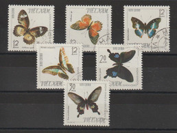 Viet-Nam Nord 1965 Papillons 472-477 6 Val Oblit. Used - Viêt-Nam