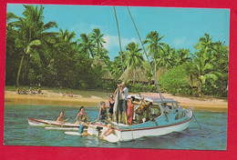 CARTOLINA NV FIJI - DEEP SEA FISHING - Based At Korolevu Beach Hotel Is A Wellfound Sturdy Boat - 9 X 14 - Fidji