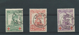 N°126/128 OBLITERES "KNOCKE" - 1914-1915 Red Cross