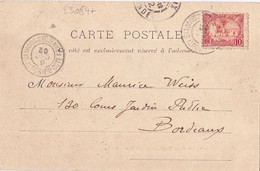 23084# COTE FRANCAISE DES SOMALIS CARTE POSTALE HARAR Obl DJIBOUTI 1902 Pour BORDEAUX - Briefe U. Dokumente