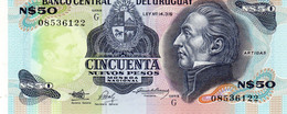 Billet De L'Uruguay 50 Nuevos Pésos  ND (1988-89).   Neuf - - Uruguay