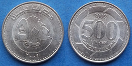 LEBANON - 500 Livres 2009 KM# 39 Independent Republic - Edelweiss Coins - Libano