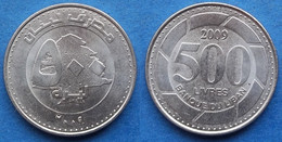 LEBANON - 500 Livres 2009 KM# 39 Independent Republic - Edelweiss Coins - Lebanon