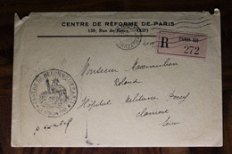 France 1933 Centre De Réforme Paris Cachet Militaire Hôpital Militaire Percy - Militaire Stempels Vanaf 1900 (buiten De Oorlog)