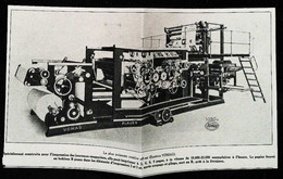 ► Machine IMPRIMERIE - Vomag Plauen - Grande Presse Rotative  - Coupure De Presse Originale Début XX (Encadré Photo) - Machines