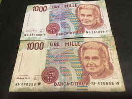 LIRE 1000......REPUBBLICA ITALIANA.......BANCA D’ ITALIA..... - 1.000 Lire