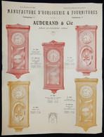 PROSPECTUS DOCUMENT PUBLICITAIRE MANUFACTURE D'HORLOGERIE AUDURAND AINAY LE CHATEAU ALLIER PENDULE - Home Decoration