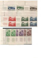 COMORES 1950 - Série N° 1 à 9 ** En Paires Coin De Feuille Avec Numéro De Feuille - Nuovi