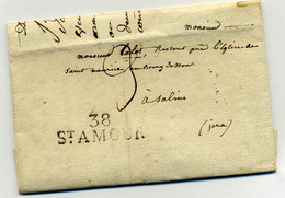 38 SAINT AMOUR / Dept Du JURA / Taxe 3 Décimes Manuscrite / 1819 - 1801-1848: Precursors XIX