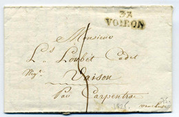 37 VOIRON / Dept De L'Isère / 1825 / Pacquement , En Foire De Beaucaire - 1801-1848: Vorläufer XIX