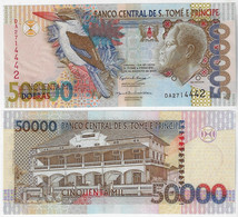Sao Tome And Principe Banknote 50,000 Dobras 2004 Pick-68b Bird Uncirculated - Sao Tomé Et Principe