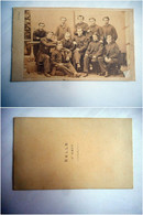 PHOTO CDV 19 EME ETUDIANT JEUNES GARCONS EN COSTUME MILITAIRE  MODE   Cabinet BELLE A ST OMER - Ancianas (antes De 1900)