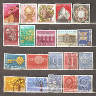Switzerland: Selection Of 20 Different Used Stamps, Europa, Years 1959-1986, Lot 11 - Sammlungen