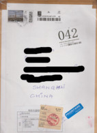 Retour Chine France Non Réclamé Adresse Insuffisante China RETURNED TO SENDER Unclaimed Insufficient Adress CN 15 - Usati