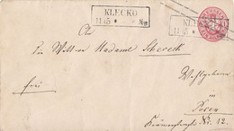 Preussen GS-Umschlag 1 Silbgr. R2 Klecko 11.5. Gel. Nach Posen - Postal  Stationery