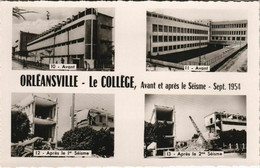 CPA AK ORLEANSVILLE Le College - Avant Et Apres Le Seisme ALGERIE (1088799) - Chlef (Orléansville)