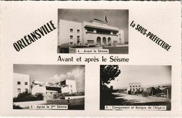 CPA AK ORLEANSVILLE Sous-Prefecture Avant Et Apres Le Seisme ALGERIE (1088797) - Chlef (Orléansville)