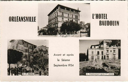 CPA AK ORLEANSVILLE L'Hotel Baudouin Avant Et Apres Le Seisme ALGERIE (1088796) - Chlef (Orléansville)