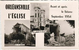 CPA AK ORLEANSVILLE L'Eglise - Avant Et Apres Le Seisme ALGERIE (1088798) - Chlef (Orléansville)