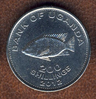 Uganda 200 Shillings 2012, Cichlid Fish, KM#68a, Unc - Ouganda