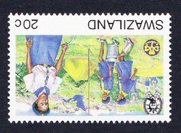 Swaziland Girl Guides 20c Inverted Watermark - RARR 1985 MNH SG#496w - Swaziland (1968-...)