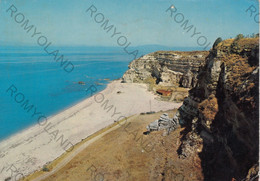 CARTOLINA  DINTORNI DI TROPEA,VIBO VALENTIA,CALABRIA,RIACE,SPIAGGIA,BARCHE A VELA,,ESTATE,LUNGOMARE,SOLE,VIAGGIATA 1972 - Vibo Valentia