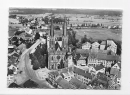 57   SARRALBE   VUE  AERIENNE L'EGLISE     BON ETAT     2 SCANS - Sarralbe